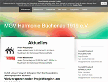 Tablet Screenshot of harmonie-buechenau.de